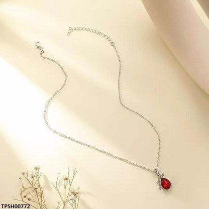 Tear Drop Pendant With Chain - TPSH00772 JMN