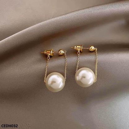 Pearl Drop Earrings/Studs - CEDH032 ZLX