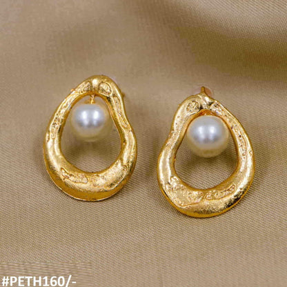 Pearl Stud Korean Tops/Earrings - PETH160 SDQ