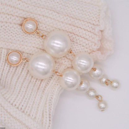 Fashion Korean Pearl Drop Earrings - CEDH526 JMN