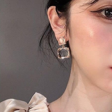 Korean Square Teardrop Earrings - CEDH179 YQG