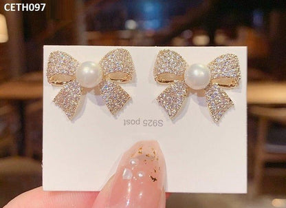 Bow Tai Korean Earrings Pair - CETH097 SDQ