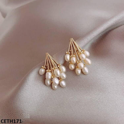 Flower Drop Earrings Pair - CETH171 SIQ