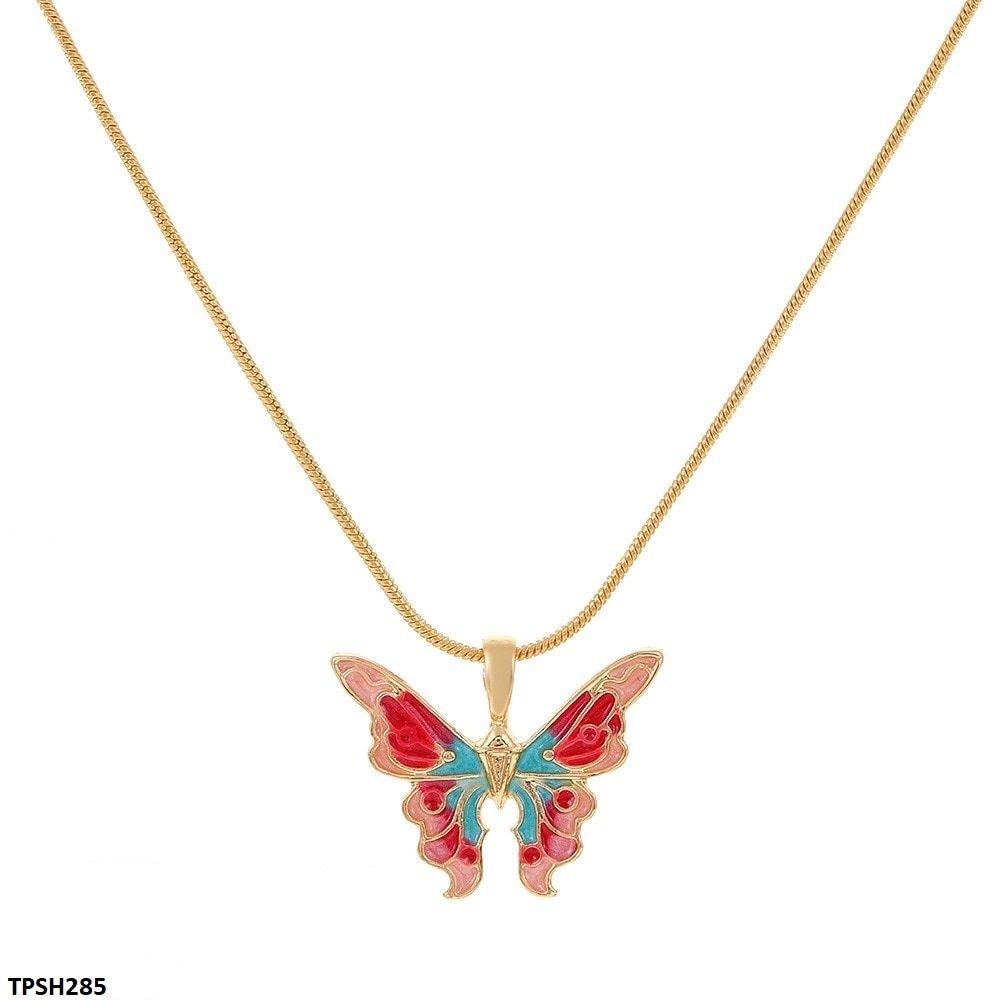 Multi Painted Butterfly Pendant - TPSH285 QWN
