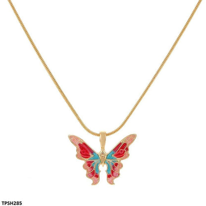 Multi Painted Butterfly Pendant - TPSH285 QWN