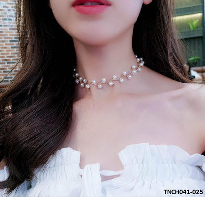 Modern Pearl Korean Necklace - TNCH041 LQP