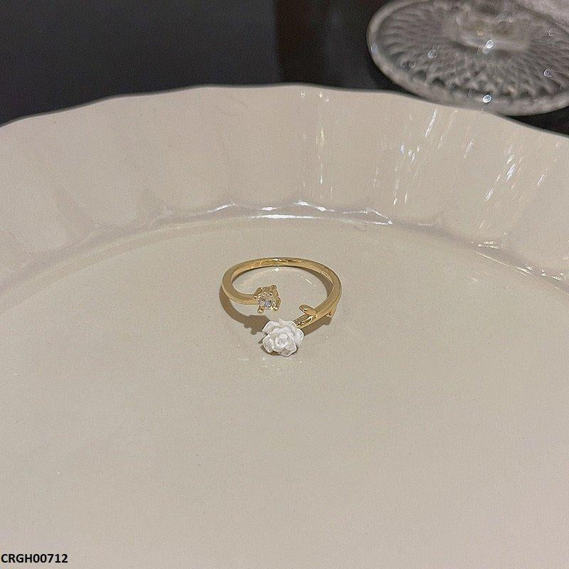 Flower/Circle Stone Ring Adjustable - CRGH00712 HJF