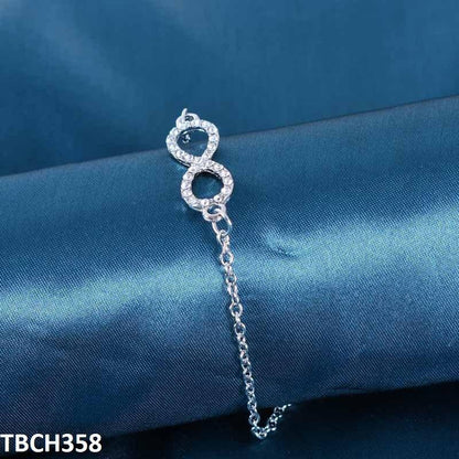 Silver Plain Infiniti Bracelet - TBCH358 LQP