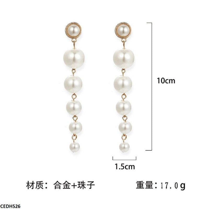 Fashion Korean Pearl Drop Earrings - CEDH526 JMN