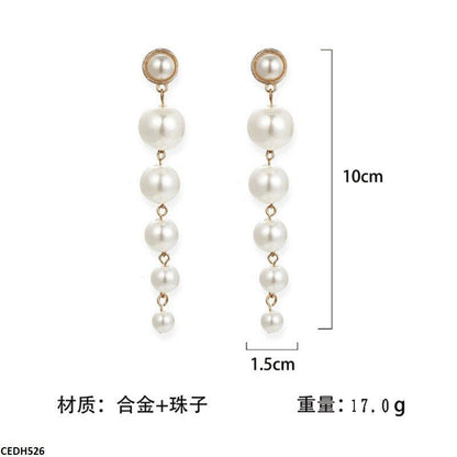 Fashion Korean Pearl Drop Earrings - CEDH526 JMN