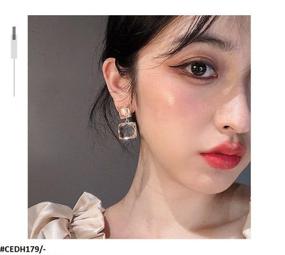 Korean Square Teardrop Earrings - CEDH179 YQG