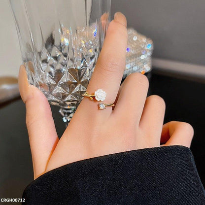 Flower/Circle Stone Ring Adjustable - CRGH00712 HJF