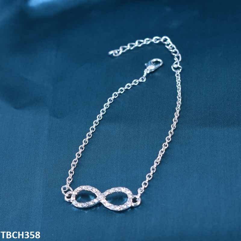 Silver Plain Infiniti Bracelet - TBCH358 LQP
