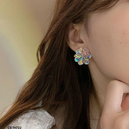 Sparkle Flower Earrings Tops - CETH722 YYZ