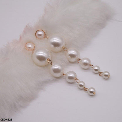 Fashion Korean Pearl Drop Earrings - CEDH526 JMN
