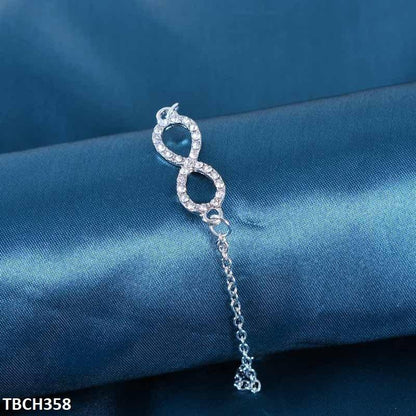 Silver Plain Infiniti Bracelet - TBCH358 LQP