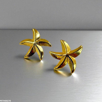 Golden Star Tops Earrings- PETH00270 SDQ