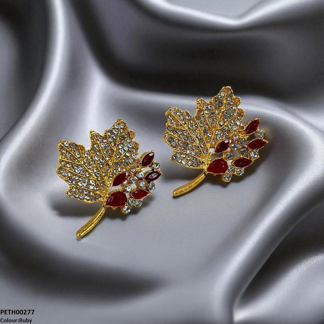 Ruby Leaf Tops Pair - PETH00277 FRN