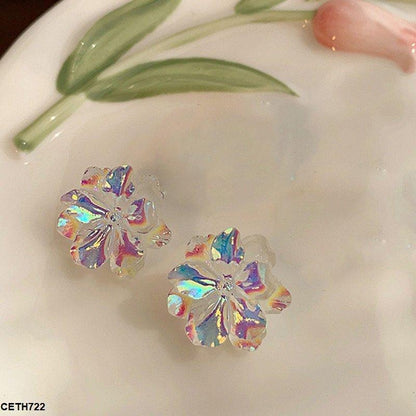 Sparkle Flower Earrings Tops - CETH722 YYZ