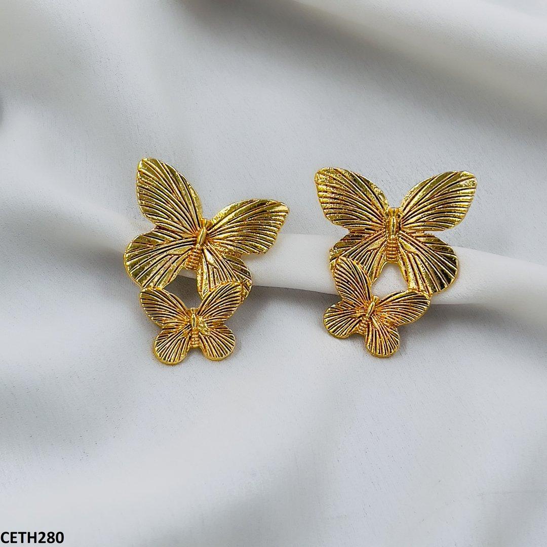 Lines Butterfly's Tops Earrings - CETH280 SDQ