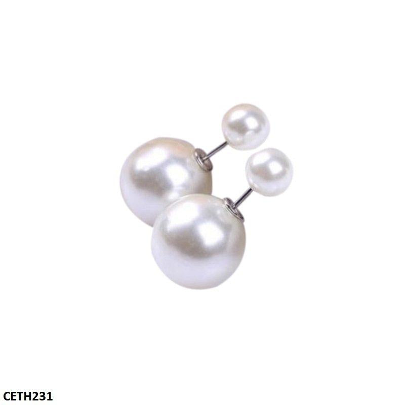 Minimal Pearl Stud Tops Pair - CETH231 YYZ