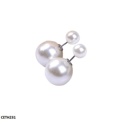 Minimal Pearl Stud Tops Pair - CETH231 YYZ