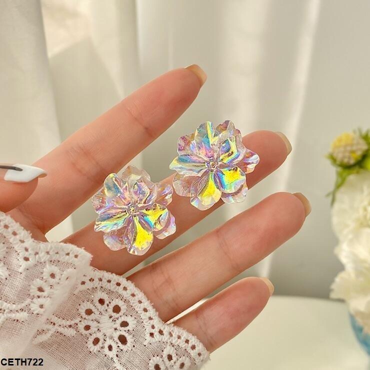 Sparkle Flower Earrings Tops - CETH722 YYZ