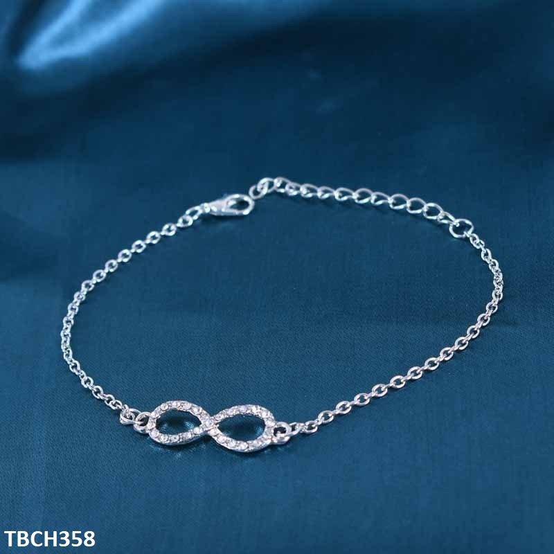 Silver Plain Infiniti Bracelet - TBCH358 LQP