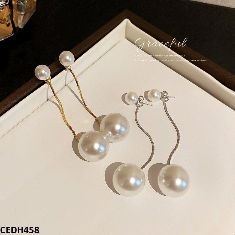 Pearl Drop Earrings Pair - CEDH458 YQG
