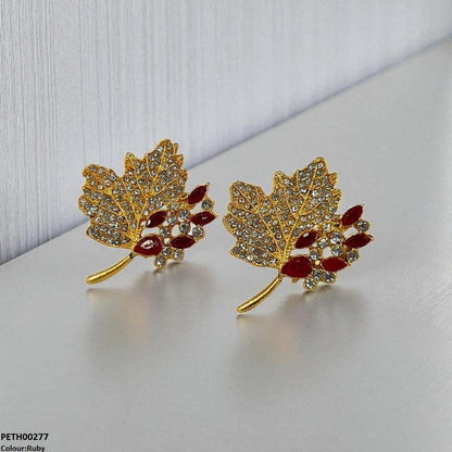 Ruby Leaf Tops Pair - PETH00277 FRN