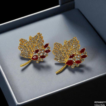 Ruby Leaf Tops Pair - PETH00277 FRN