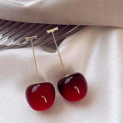 Korean Cherry Drop Earrings - CEDH00622 LSH