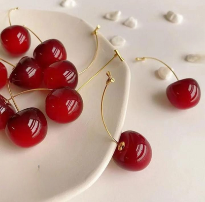 Korean Cherry Drop Earrings - CEDH00622 LSH