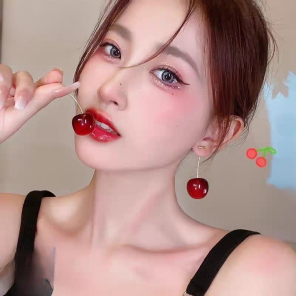 Korean Cherry Drop Earrings - CEDH00622 LSH