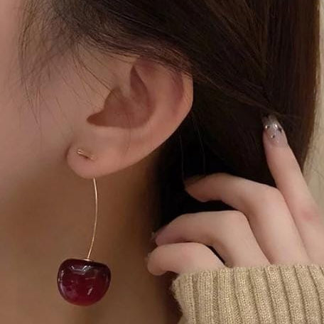 Korean Cherry Drop Earrings - CEDH00622 LSH